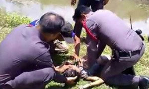นาทีชีวิต คลิปตำรวจช่วยเด็กจมน้ำ